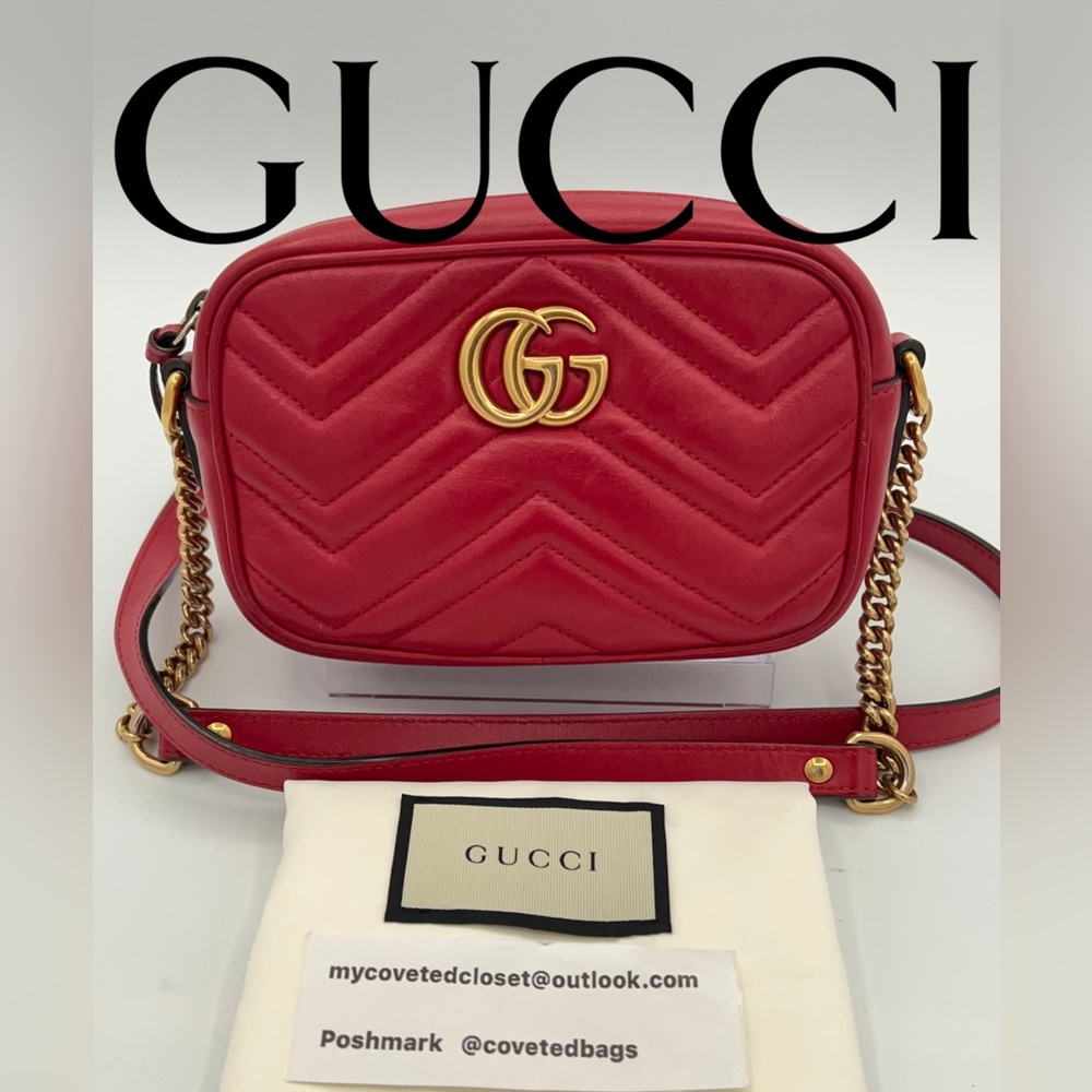 Gucci Marmont Quilted Crossbody Camera Bag w/Gucci Dust Bag! Gorgeous Bag!♥️